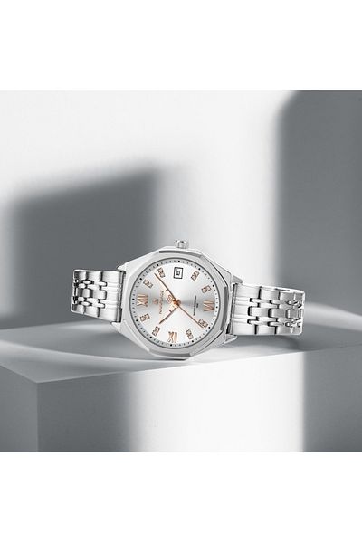 Naviforce Elegant Stainless Steel Men's Watch – Silver & White Dial Design