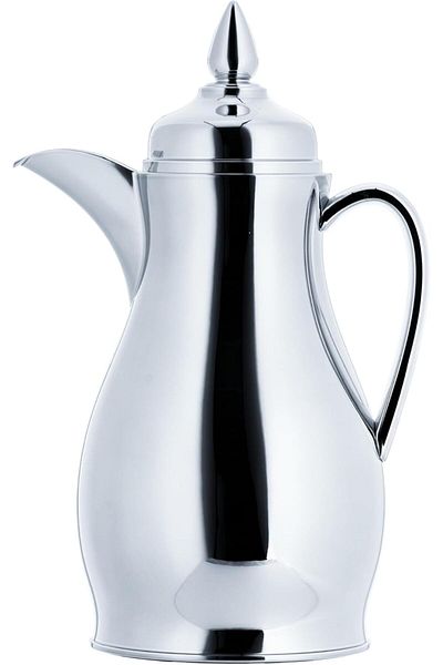 ALSAIF Nwahl Coffee Vacuum Flask, leak-proof and keeps drinks hot, 0.75Liter, Chrome