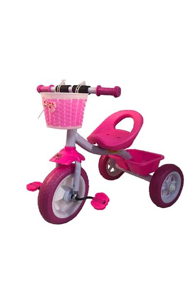 rexa Pink Kids Tricycle with Baskets - Amila Toddler 3 Wheel Bike