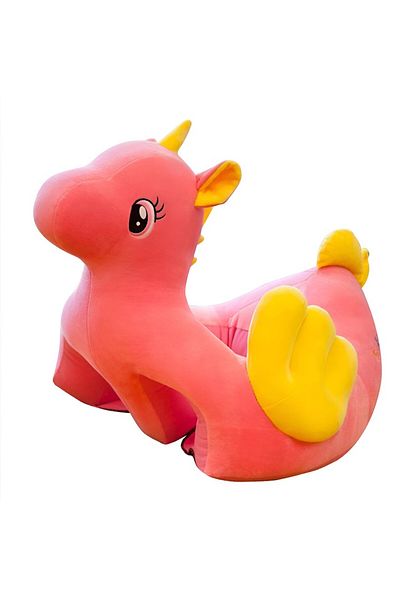 rexa Soft Plush Unicorn-Shaped Foot Stool – Kids' Decorative Ottoman (40W x 20H x 25D cm)