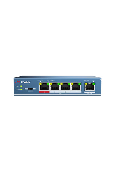 Hikvision Switch cu 4 porturi PoE, 1 port uplink - DS-3E0105P-E-M
