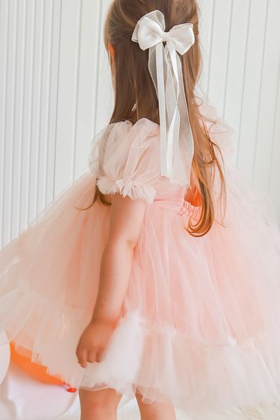 Baby Animals Baby Girl Dress Girl's Dress Birthday Party Wedding Dress Ruched Short Sleeve Lined Dress