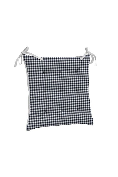 yok yok evim eve dair her şey 9 Puntal Plaid Gingham Patterned Fluffy Living Room Balcony Garden Kitchen Chair Cushion