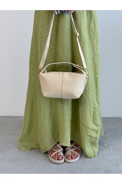 KIRASE Ολοκαίνουργιο μοντέλο Flat Straw Look Ποιότητα ώμου με ρυθμιζόμενο λουράκι, χιαστί, τσάντα χειρός και μπράτσου