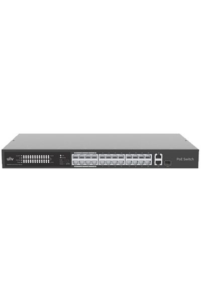 Uniview Switch cu 24 de porturi PoE, 1 port Gigaethernet, 1 port combinat - UNV NSW2020-24T1GT1GC-POE-IN