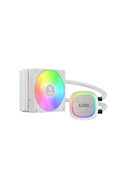 gamdias Aura Gl120 V2 Wh, White Edition, 120mm, Rgb, 1 Fan, Cpu Liquid Cooling