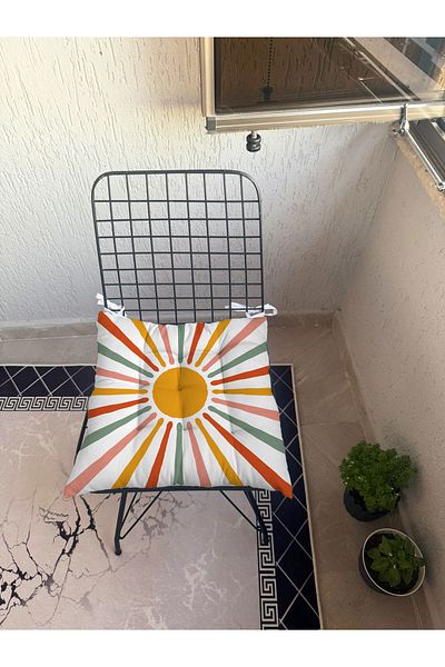 yok yok evim eve dair her şey 9-Piece Ethnic Patterned Fluffy Living Room Balcony Garden Kitchen Chair Cushion
