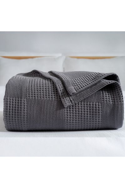 MYLASA HOME Waffle Pike Bedspread Single - 100% Cotton Lightweight 4 Season Use High Quality Pikes