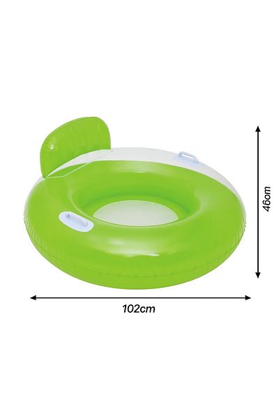 Intex 1pcs Inflatable Armchair Lounge – (102 cm) Pool Float with Headrest & 2 Handles Multi color