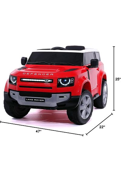 rexa Kids Electric Land Rover Defender Ride-On Car - Black Battery Powered SUV Toy