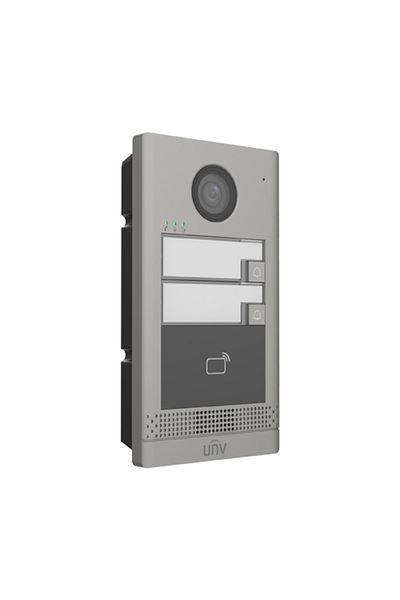 Uniview TCP/IP video intercom outdoor station for 2 families, IR, IK08 - UNV OEU-202S-HMK2