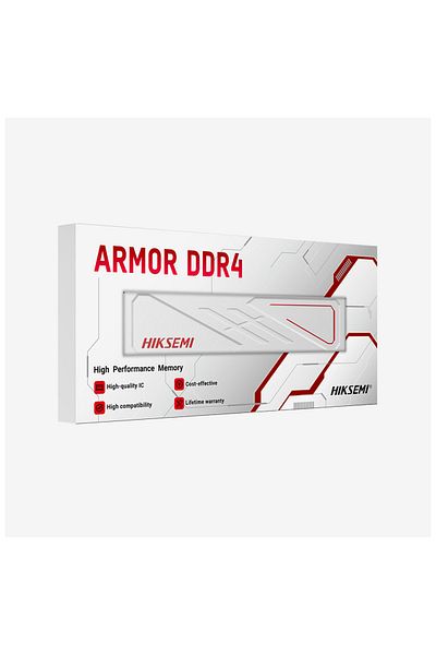 Hiksemi Armor White, Hsc416U32E2, 16Gb, Ddr4, 3200Mhz, Cl22, Xmp 2.0, with Cooler, Desktop, Gaming Ra