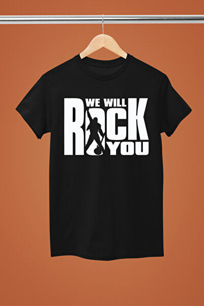 MAGORS تيشيرت كوين مطبوع من القطن بأكمام قصيرة وقصة عادية