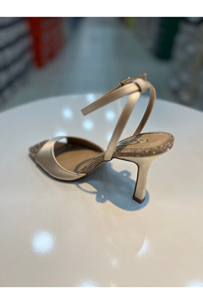Alphus Vollex Taşlı İnce Topuk Kadın Tek Bant Abiye Ayakkabı
