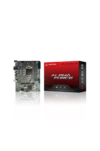 arktek ALPHA FORCE، AK-H510M EG VS، 2xDDR4، M.2، 2x HDMI، DP، الجيل 10-11، مقبس LGA1200، اللوحة الأم