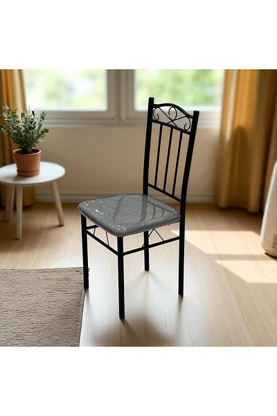 Kreslo Round dining table set with four chairs - Table height: 75 cm, Table diameter: 90 cm