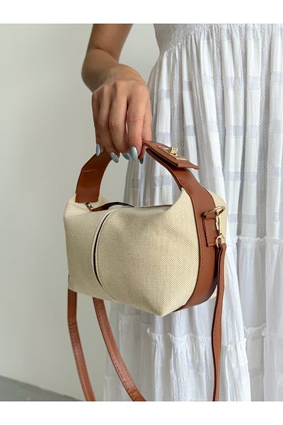 KIRASE Brand New Model Plain Straw Look Quality Adjustable Strap Shoulder, Crossbody, Hand and Arm Bag
