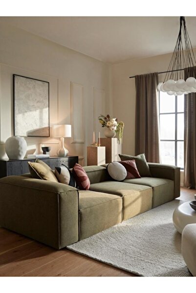 innature Yumuşak Oturumlu Soft Modüler Kanepe, Keten (3-4 kişilik) - Home