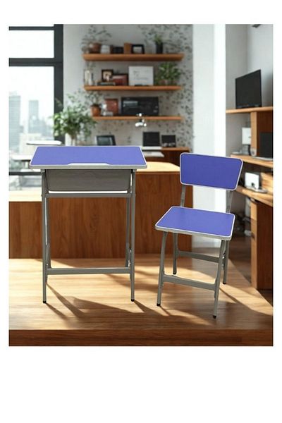 smart home Kids Study Desk Table + Chair Set | Study Table and Chair Set with Fiber Surface and Iron Legs