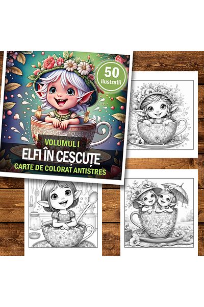 Legendary Gifts Mini coloring book, 50 illustrations Elves in Caps, 106 pages