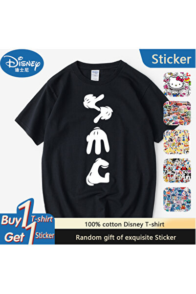 Unique تي شيرت ميكي ماوس للجنسين للنساء والرجال مطبوع حسب الطلب من القطن المم...