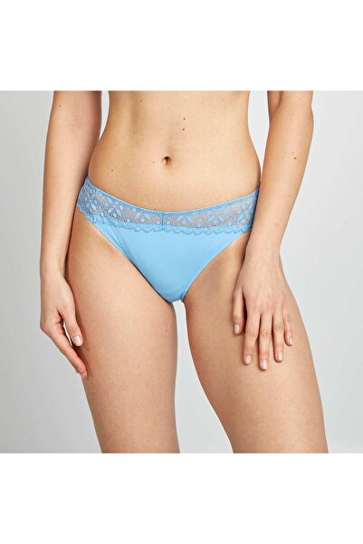 KIABI Microfibre and lace briefs BLUE