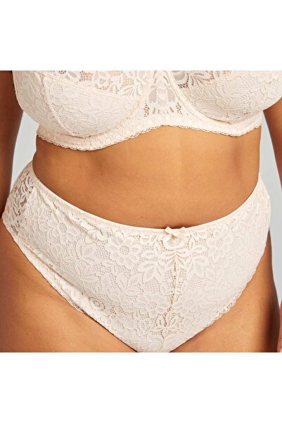 KIABI Floral lace tanga briefs PINK