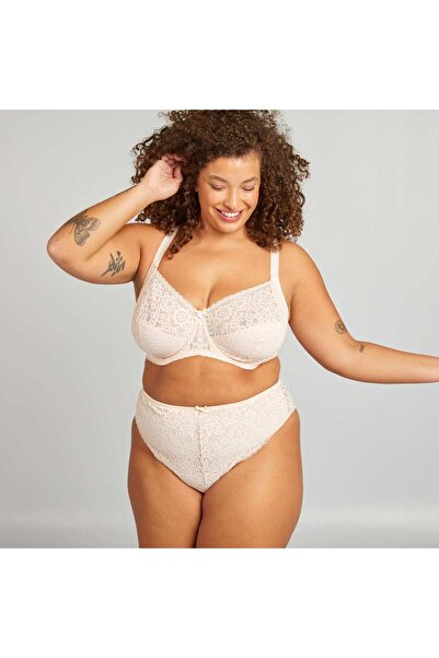 KIABI Floral lace tanga briefs PINK