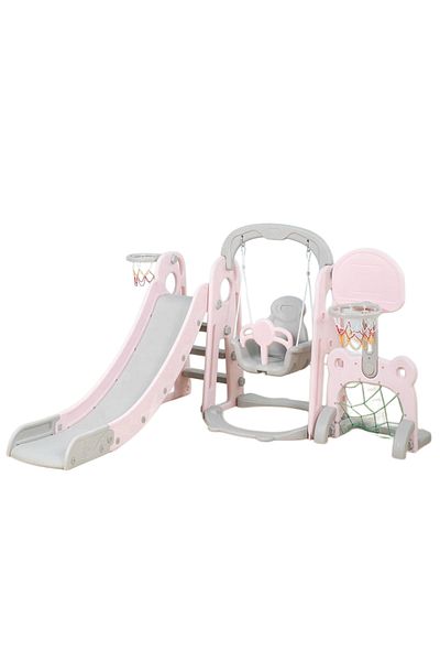 rexa Indoor Plastic Playground Kid Swing Slide and Swing Set