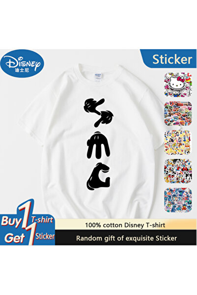 Unique تي شيرت ميكي ماوس للجنسين للنساء والرجال مطبوع حسب الطلب من القطن المم...