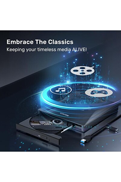 Unitek قاعدة توصيل DVD-RW خارجية من النوع C/A+5 في 1 (T1037A01)