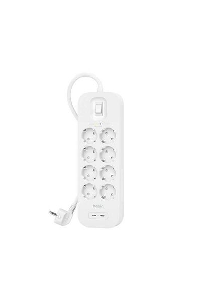 Belkin Srb004Vf2M 8-Piece 2m Current Protection Socket + 2X Usb-C
