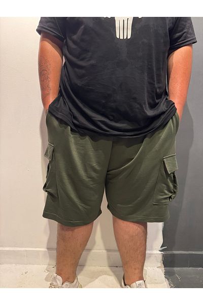 Bas Body FitnessWear Green Oversized Size Capri Cargo Pocket