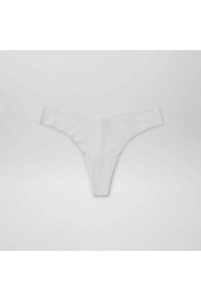 KIABI Pack of 2 pairs of seamless microfibre tanga briefs WHITE