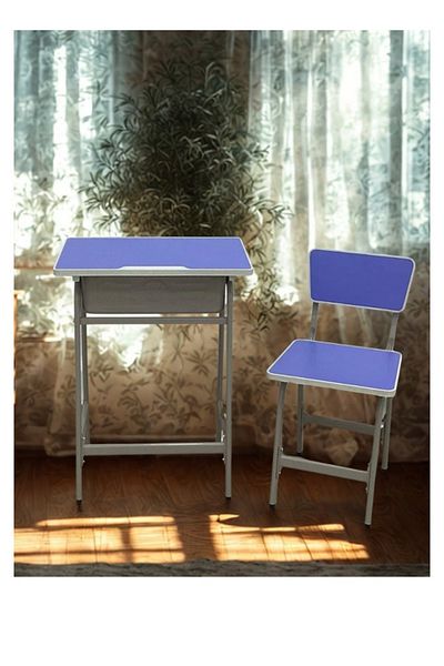 smart home Kids Study Desk Table + Chair Set | Study Table and Chair Set with Fiber Surface and Iron Legs