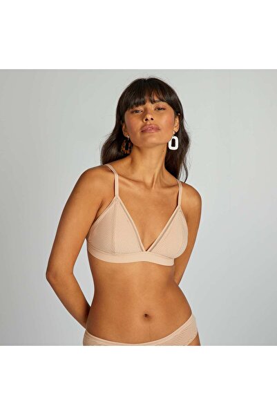 KIABI Padded microfibre triangle bra PINK