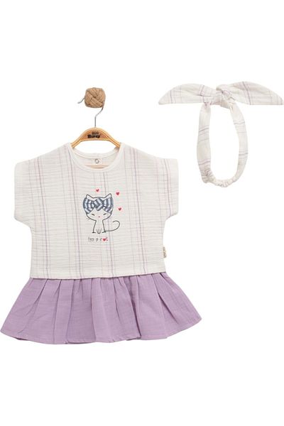 Babexi Bandana Muslin Dress Lilac