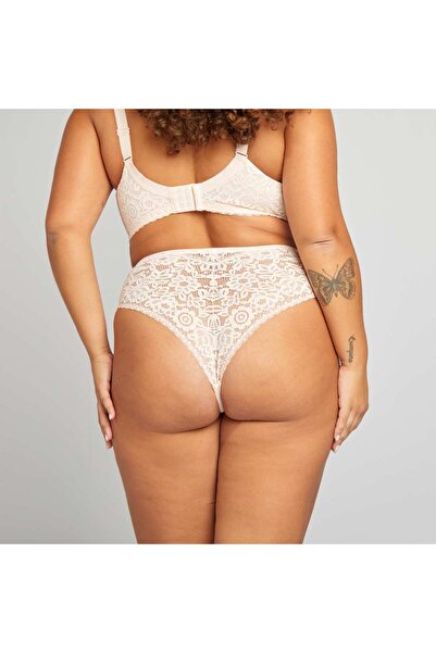 KIABI Floral lace tanga briefs PINK