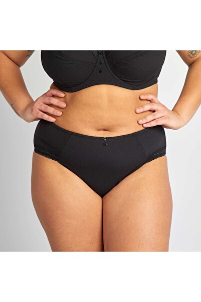 KIABI Ribbed microfibre briefs BLACK