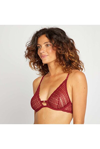 KIABI Non-padded lace bra RED