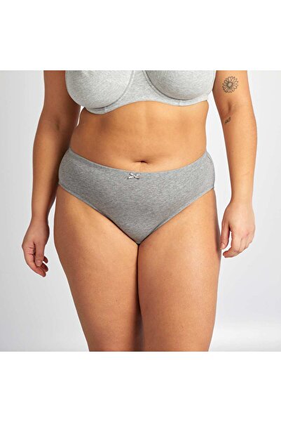 KIABI Pack of 3 stretch cotton briefs GREY