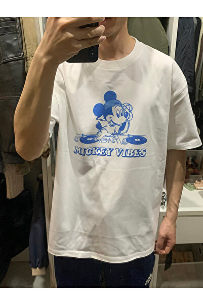 Unique تي شيرت ميكي ماوس للجنسين للنساء والرجال مطبوع حسب الطلب من القطن المم...