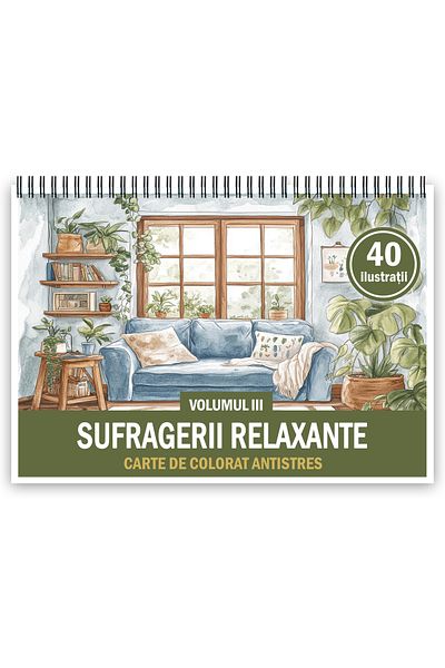 Legendary Gifts Anti-stress coloring book, 40 illustrations Relaxing living rooms, 86 pages