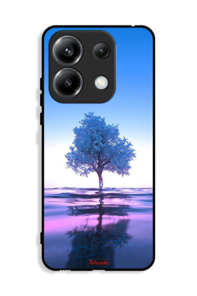 Tolwak غطاء حماية لهاتف شاومي ريدمي نوت 13 برو 4G، شجرة نيون، جسم مائي، انعكا...