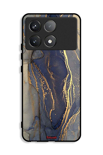 Tolwak غطاء حماية لهاتف Xiaomi Poco X6 Pro 5G بنمط رخامي لامع