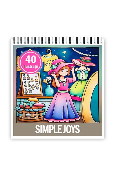 Legendary Gifts Mini coloring book, 40 Simple Joys illustrations, 86 pages
