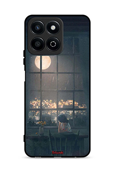 Tolwak غطاء حماية لهاتف Honor Play 60 Plus 5G برسومات القمر