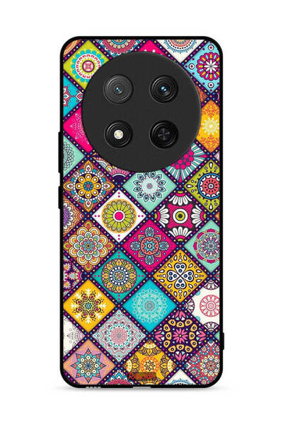 Tolwak غطاء حماية لهاتف Honor X9c 5G بنمط مربعات ماندالا