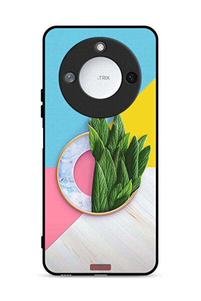 Tolwak غطاء حماية لهاتف Honor X9c Smart 5G بنمط أوراق تجريدية