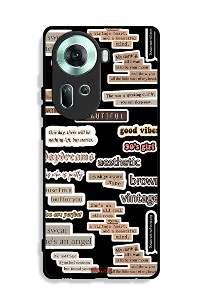 Tolwak غطاء حماية لهاتف Oppo Reno11 5G بملصقات اقتباسات جميلة